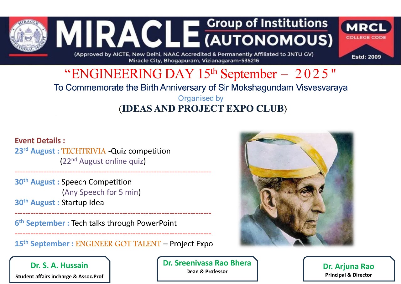 Engineers Day Student Activities and Engineers Day Program