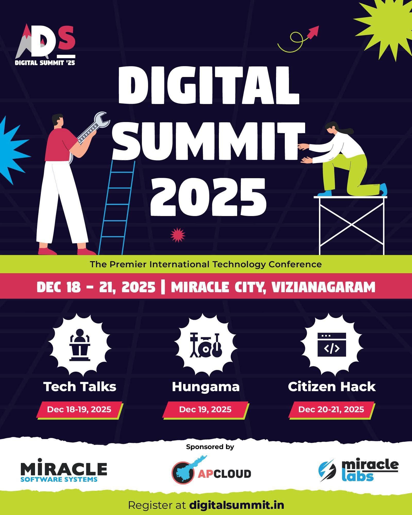 Digital Summit 2025 From Dec 18th to 21st – Tech Talks, Hackthon and Hungama