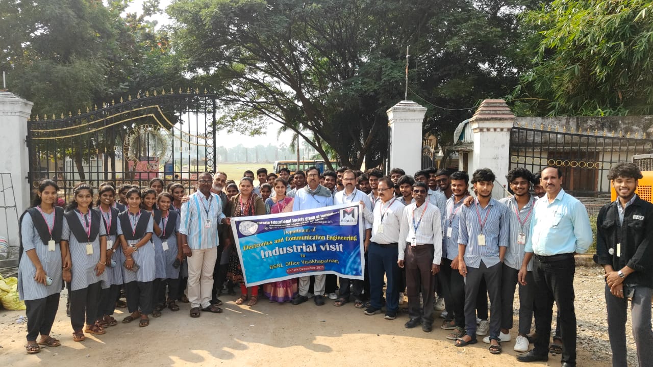 Industrial visit by 3rd year ECE Students at BSNL Office , Vishakapatnam