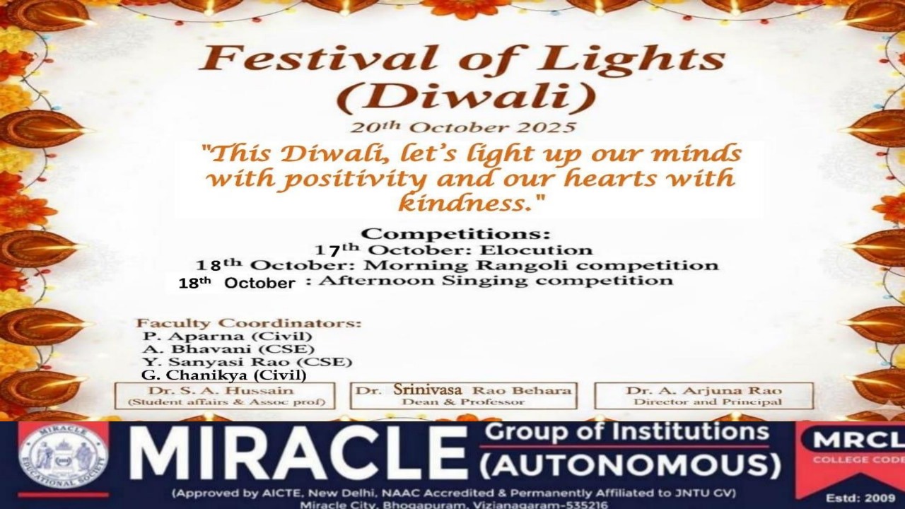 Festival of Lights (Diwali) Celebrations