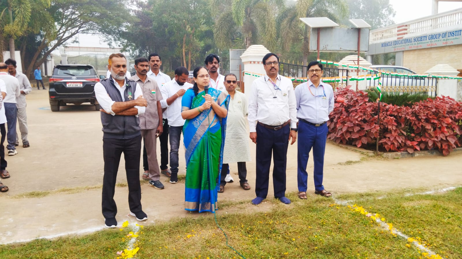 Republic Day Celebrations Activities Flag Hosting at College